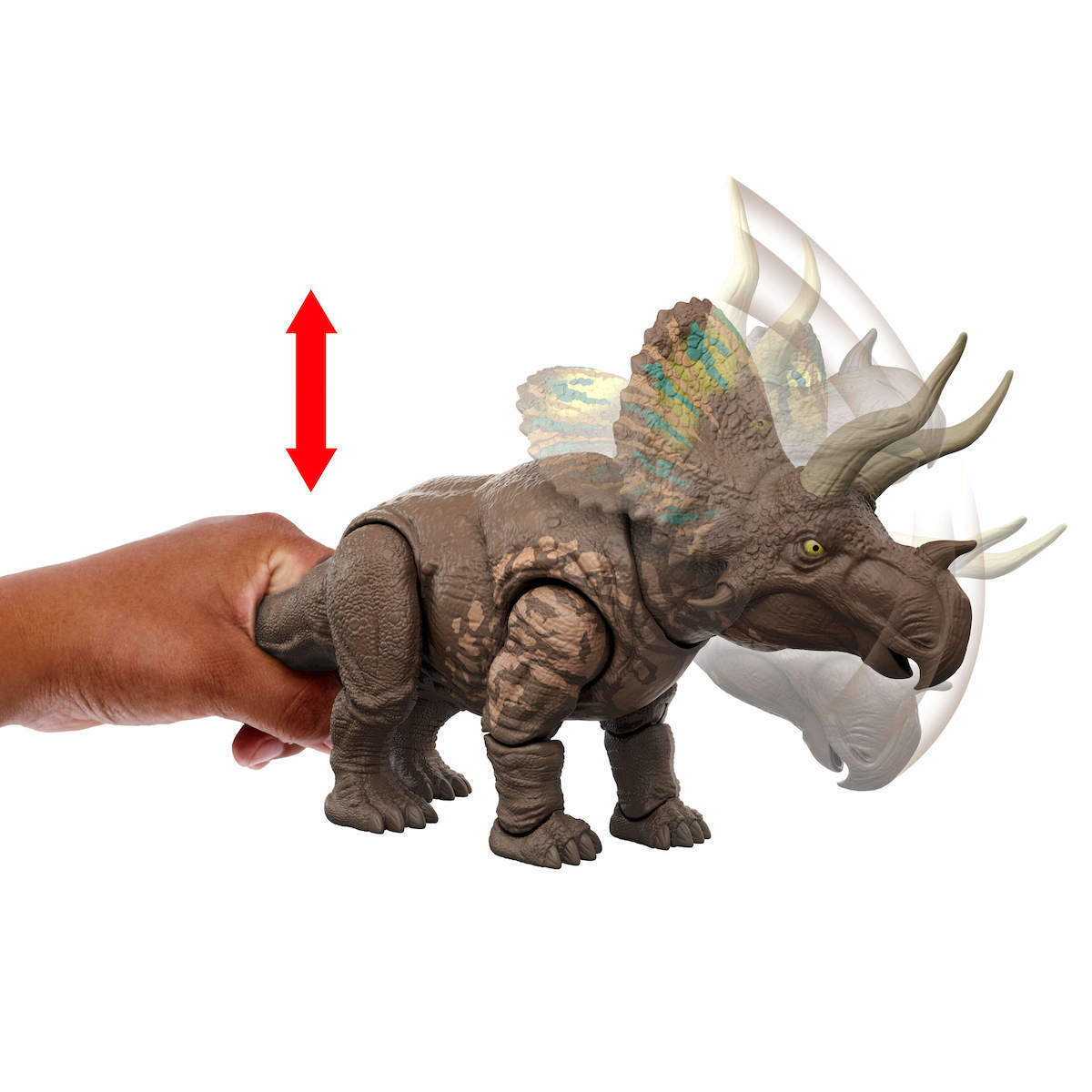 Mattel Jurassic World Rebirth: Gigantic Thrashers - Eotriceratops (JGB93) - Image 2