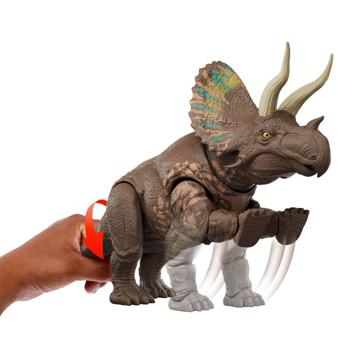 Mattel Jurassic World Rebirth: Gigantic Thrashers - Eotriceratops (JGB93) - Image 5