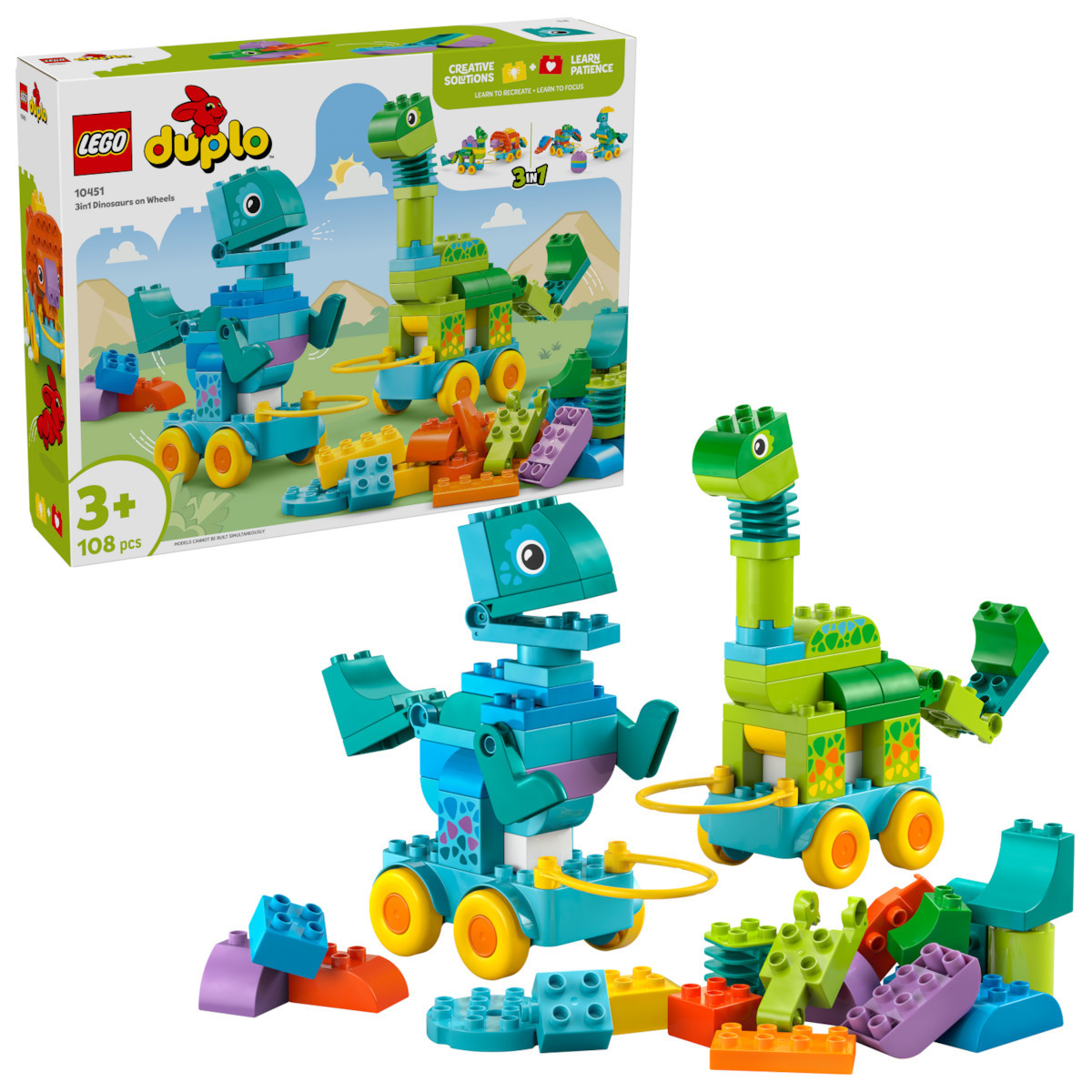 LEGO® DUPLO® Town: 3in1 Dinosaurs on Wheels (10451) - Image 2