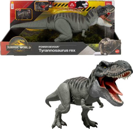 Φιγούρα Δράσης Rebirth Tyrannosaurus Rex - Power Devour Jurassic World Δεινόσαυρος με Ήχους για 4+ Ετών 54.5εκ. (JCH02)