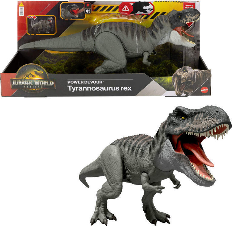 Φιγούρα Δράσης Rebirth Tyrannosaurus Rex - Power Devour Jurassic World Δεινόσαυρος με Ήχους για 4+ Ετών 54.5εκ. (JCH02)