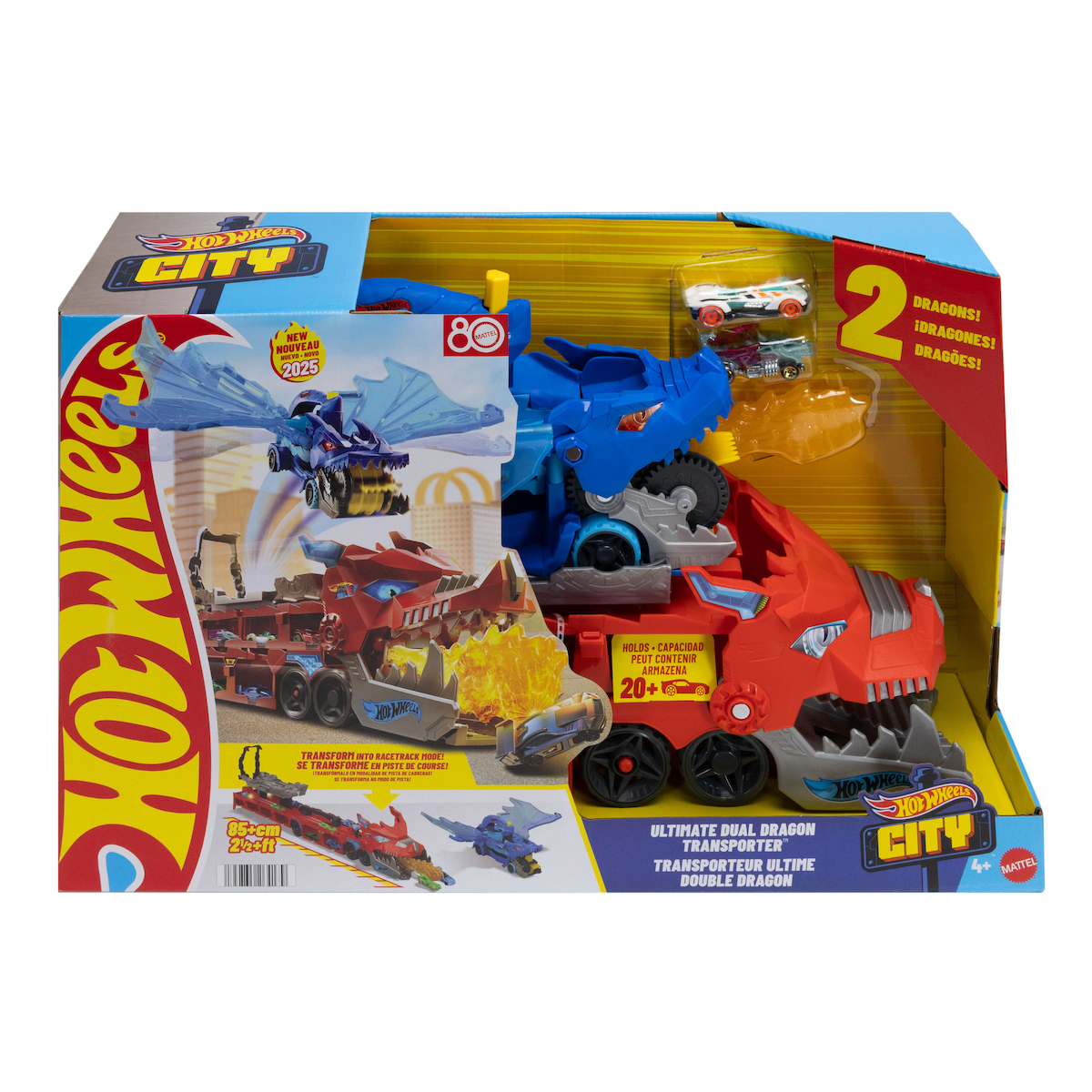 Mattel Hot Wheels: City - Απολυτή Νταλίκα Με Διπλό Δράκο (JBM72)