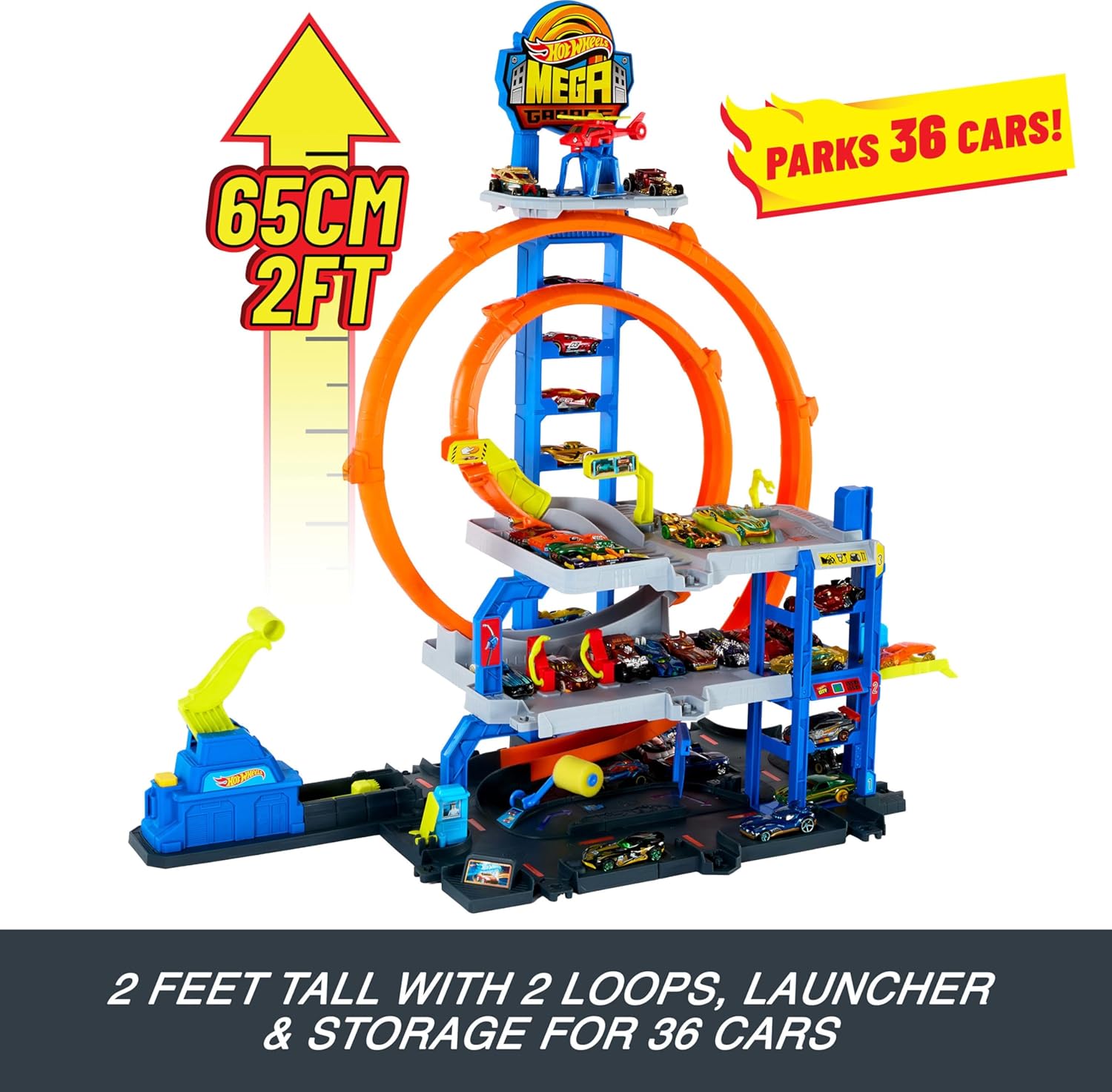 Mattel Hot Wheels: City - Mega Γκαράζ (JBM74) - Image 4