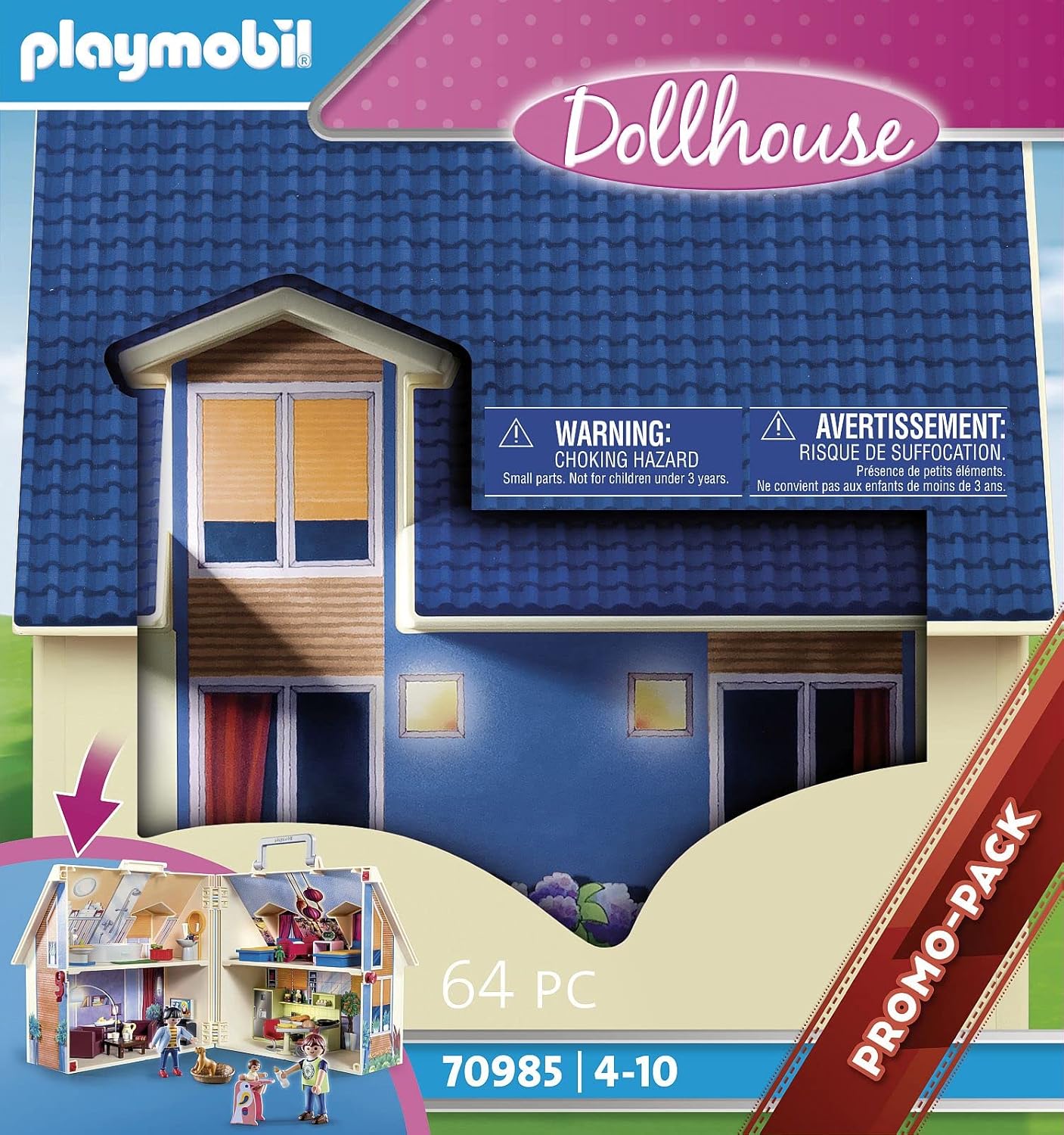 Playmobil Βαλιτσάκι Dollhouse Μοντέρνο Κουκλόσπιτο για 4-10 ετών (70985) - Image 4