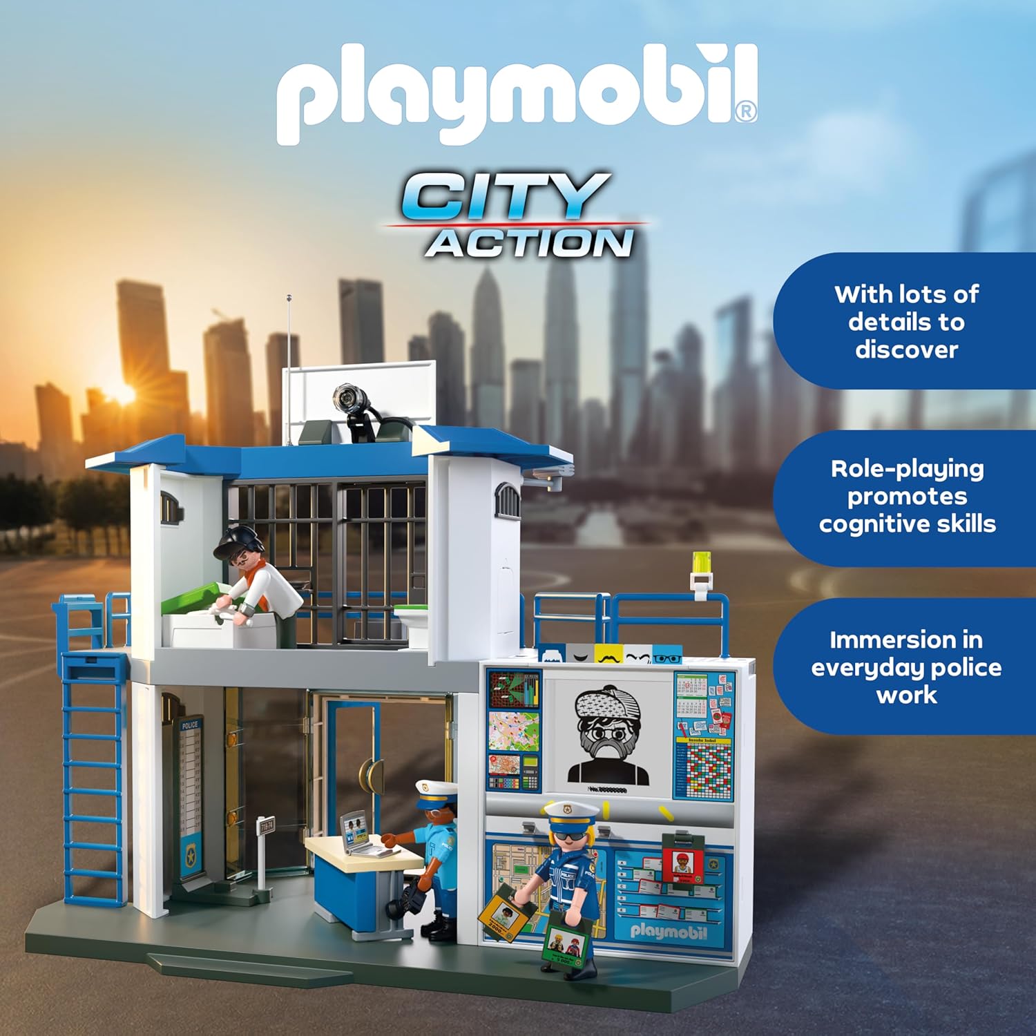 Playmobil City Action Αστυνομικό Τμήμα Με Δωμάτιο Ερευνών για 4-10 ετών (71874) - Image 3