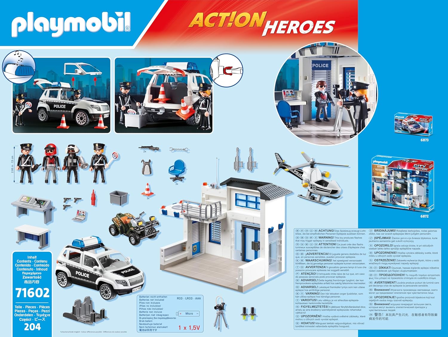 Playmobil Action Heroes Τμήμα Περιπολικό Ελικόπτερο για 4-10 ετών ( 71602 ) - Image 8