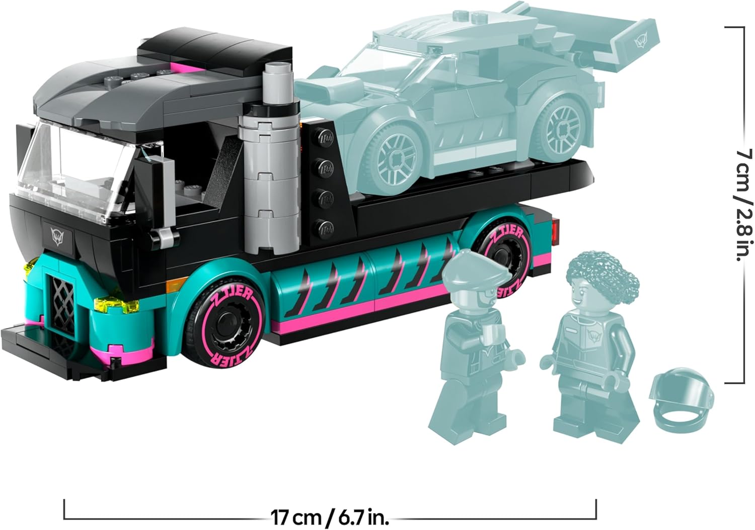 LEGO® City: Race Car and Car Carrier Truck Building Toy (60406) - Image 2