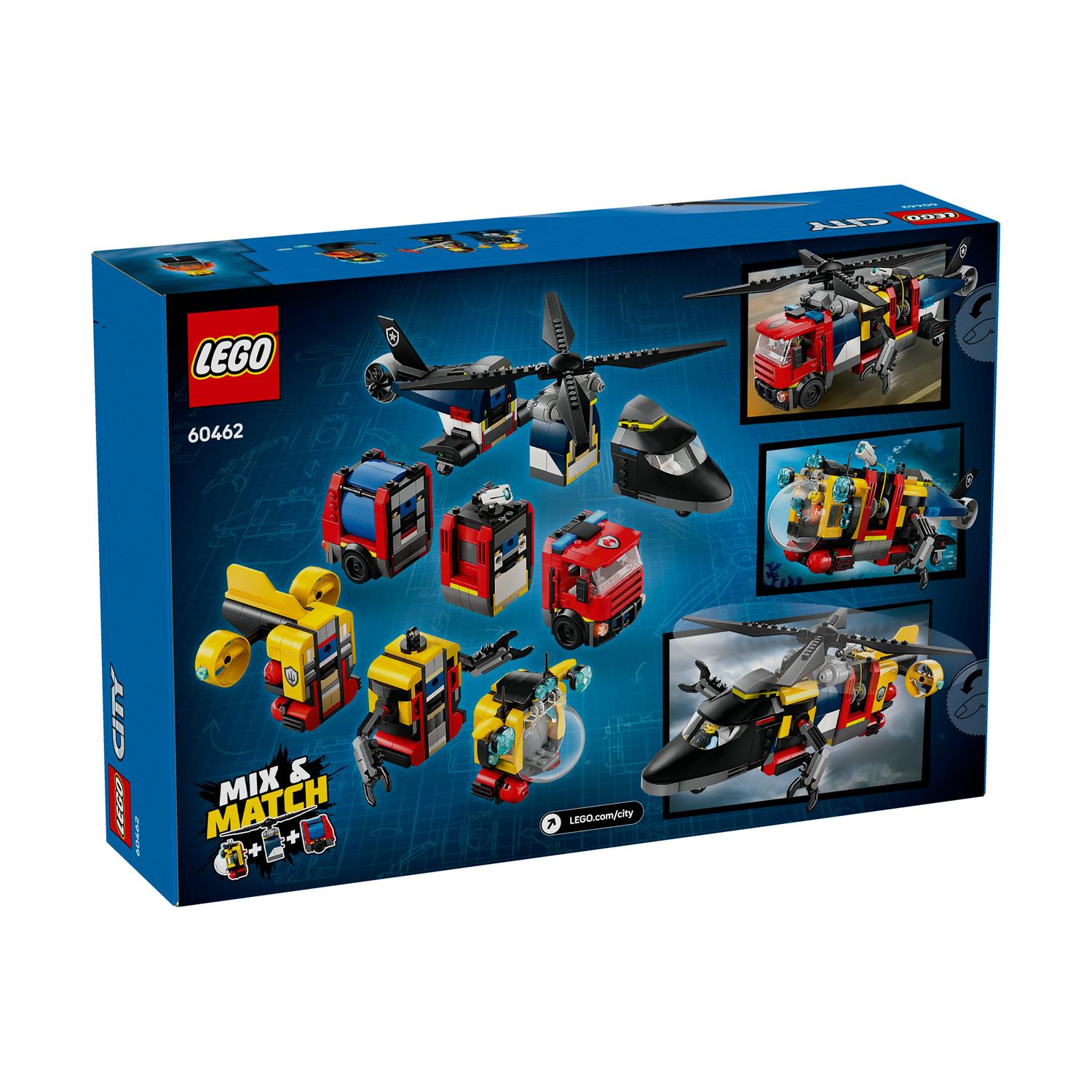 LEGO® City: Helicopter, Fire Truck & Submarine Remix (60462) - Image 4