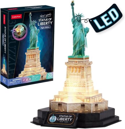 Παζλ 3D Cubic Fun Statue Liberty Night Edition Led (L536h) 79τμχ