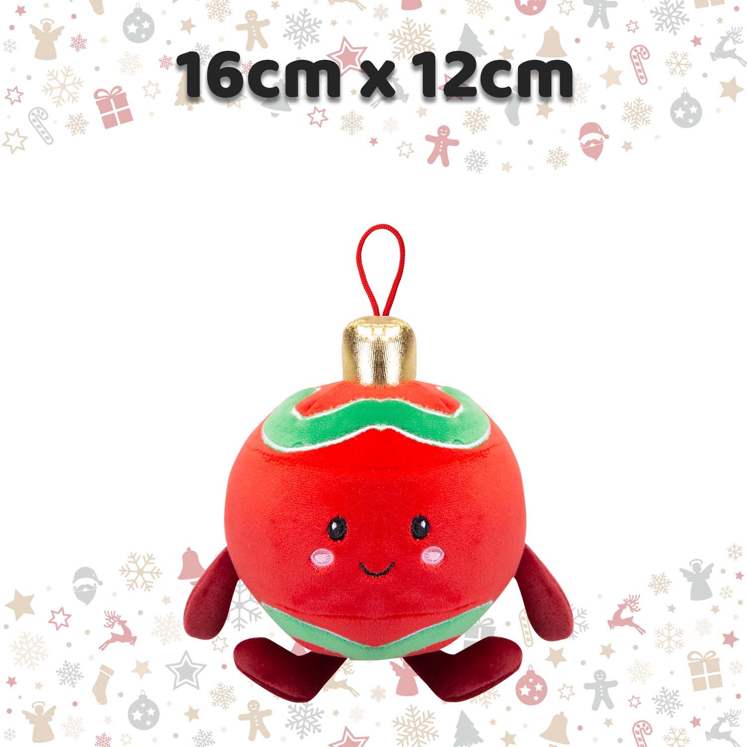 Λούτρινο Pms Softlings Christmas Foodies Friends 16cm Χριστουγεννιάτικο Στολίδι Μπάλα Κόκκινη (PM446200) - Image 2