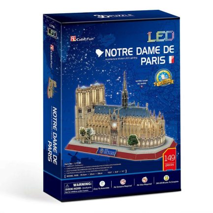Παζλ 3D Cubic Fun Puzzle Notre Dame De Paris LED Night Edition (L173h)