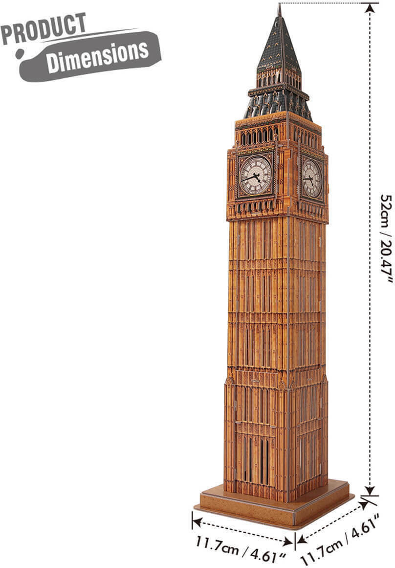 Παζλ 3D Cubic Fun Puzzle Big Ben 3D 44 Κομμάτια (c094h) - Image 2