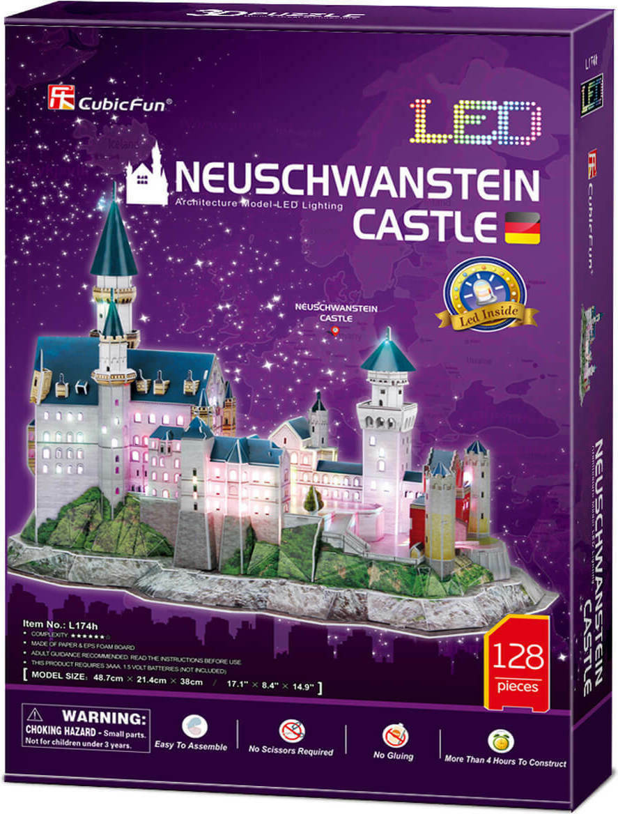 Παζλ 3D Cubic Fun Puzzle Neuschwanstein Castle LED Edition (L174h)
