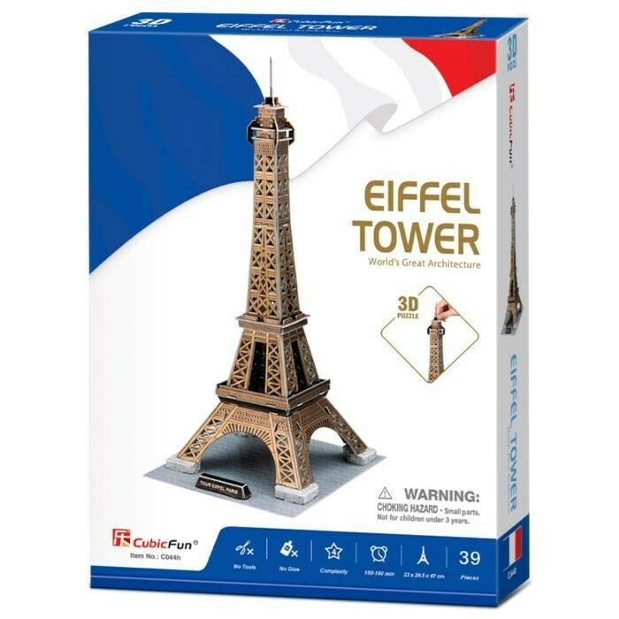 Παζλ 3D Cubic Fun Puzzle Eiffel Tower 3D 39 Κομμάτια (c044h) - Image 3