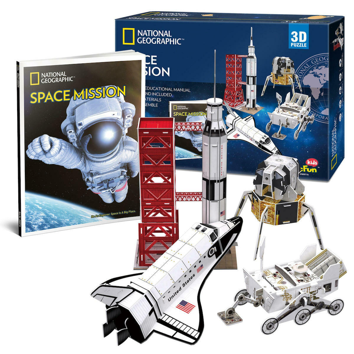 Παζλ 3D Cubic Fun Puzzle Puzzle National Geographic Space Mission 3D 80 Κομμάτια (DS0971H)