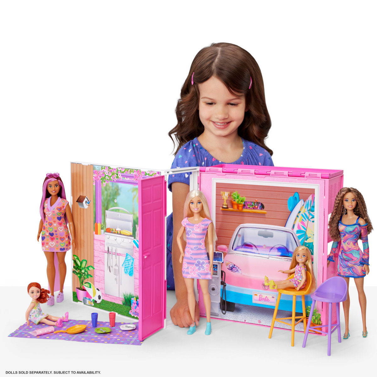 Mattel Barbie Νέο Σπιτάκι - Βαλιτσάκι, Σετ Με 4 Χώρους Παιχνιδιού Και 11 Αξεσουάρ Διακόσμησης για 3+ Ετών HRJ76 - Image 3