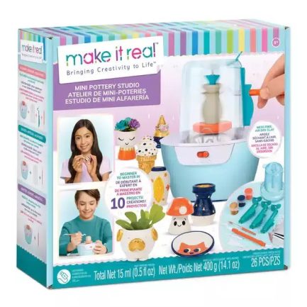 Make It Real Παιδική Χειροτεχνία Real Mini Pottery Studio για Παιδιά 8+ Ετών 4τμχ (1465)