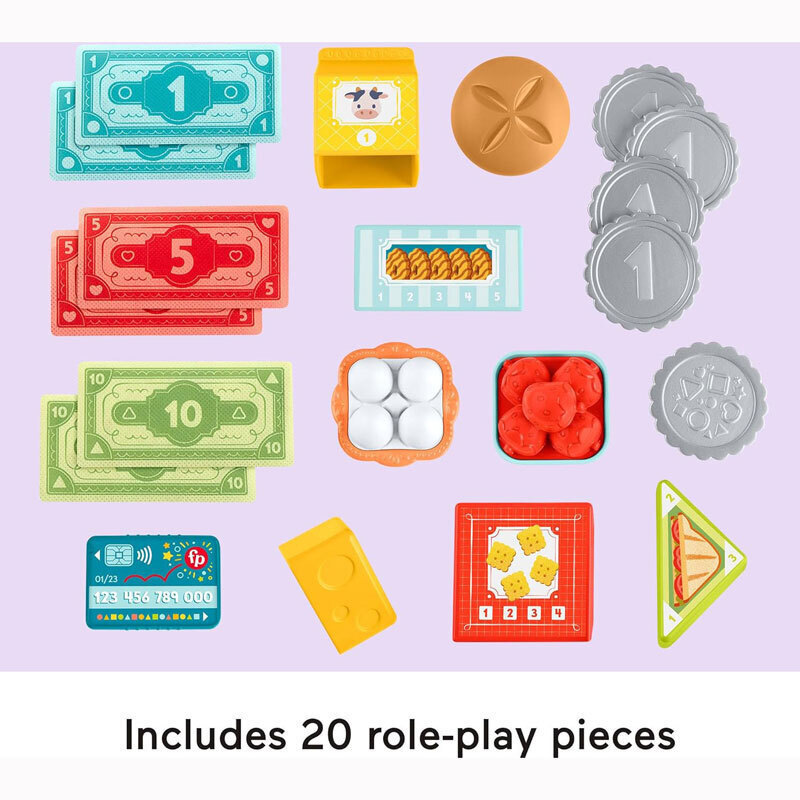 Fisher Price Βρεφικό Παιχνίδι Παίζω & Μαθαίνω Εκπαιδευτική Ταμειακή Μηχανή με Ήχους για 24+ Μηνών (JGW99) - Image 5