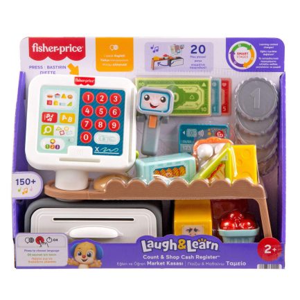 Fisher Price Βρεφικό Παιχνίδι Παίζω & Μαθαίνω Εκπαιδευτική Ταμειακή Μηχανή με Ήχους για 24+ Μηνών (JGW99)