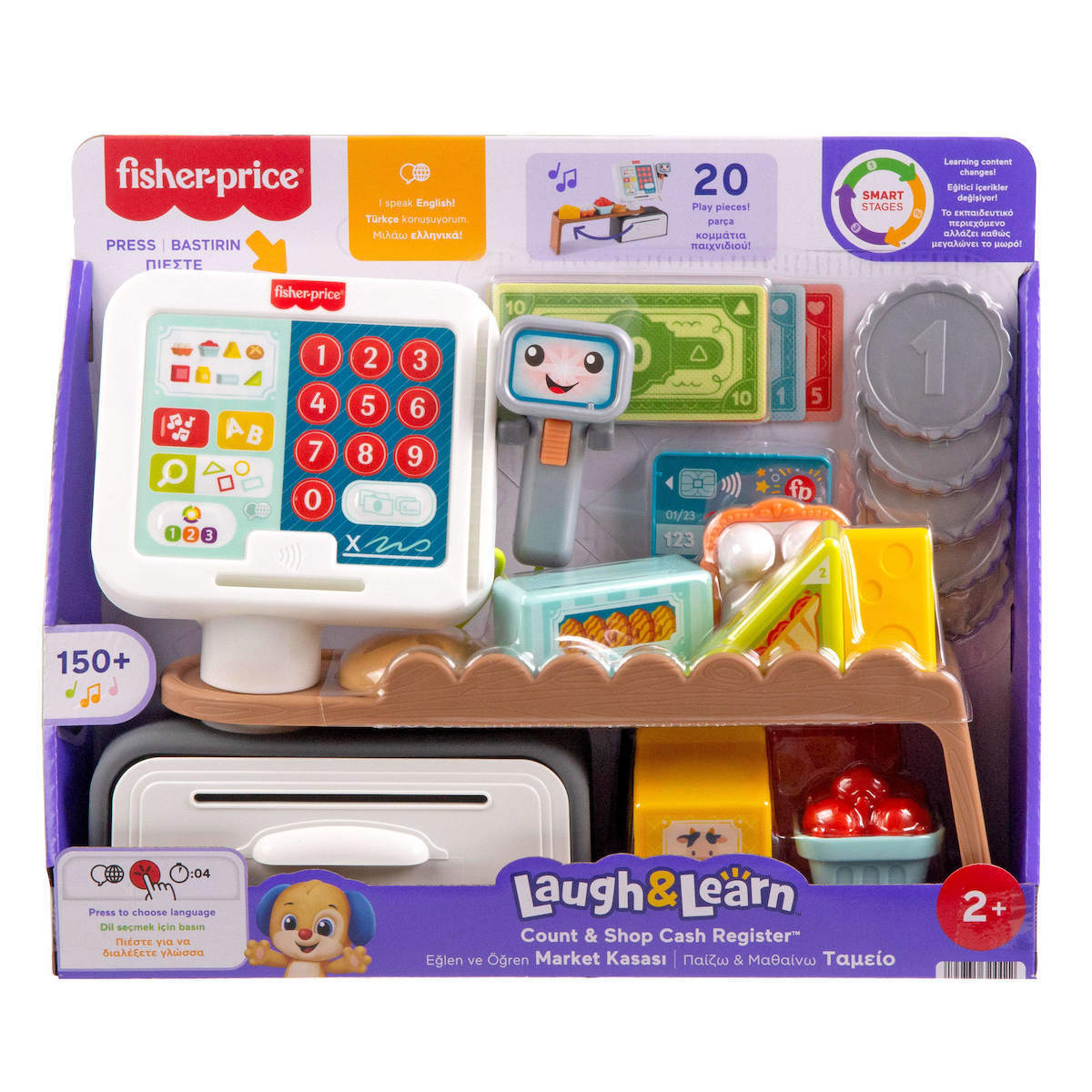 Fisher Price Βρεφικό Παιχνίδι Παίζω & Μαθαίνω Εκπαιδευτική Ταμειακή Μηχανή με Ήχους για 24+ Μηνών (JGW99)