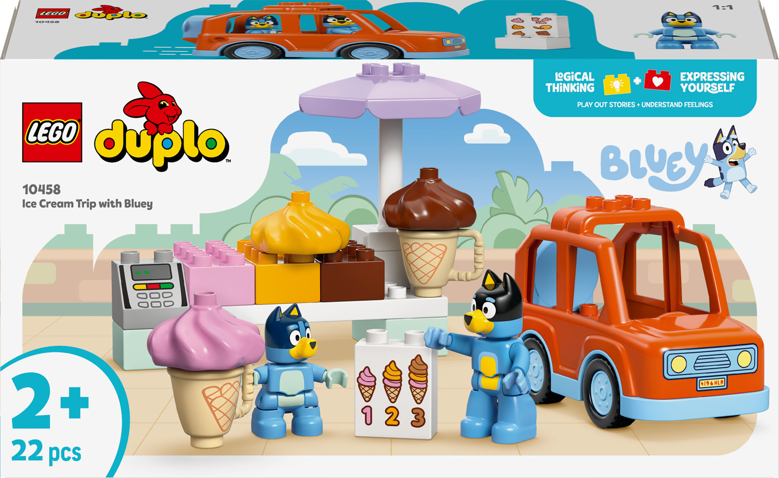 LEGO® DUPLO® Bluey: Ice Cream Trip with Bluey (10458)