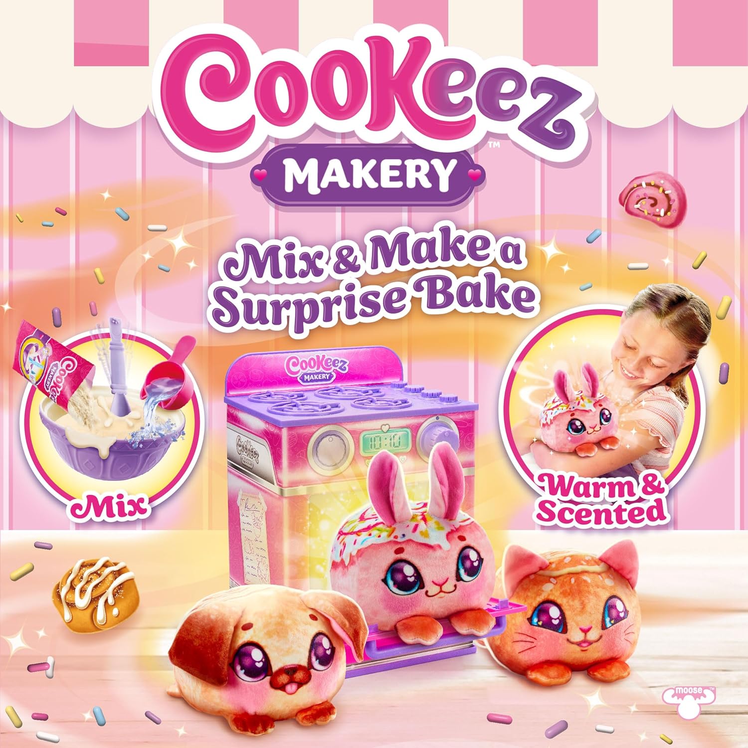 Giochi Preziosi Παιχνίδι Μινιατούρα Cookeez Makery Μαγικό Φουρνάκι Cinamon Treats Ροζ για 5+ Ετών (CKE00100) - Image 4