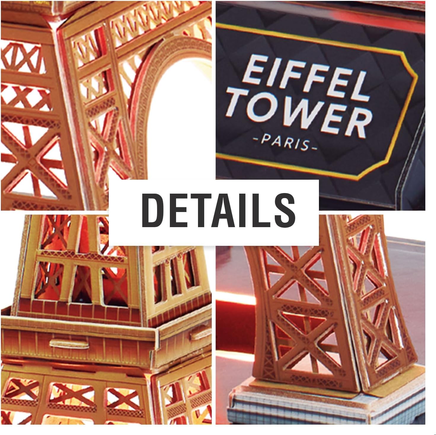 Παζλ 3D Cubic Fun Eiffel Tower LED Night Edition (L534h) 51 Pieces - Image 3