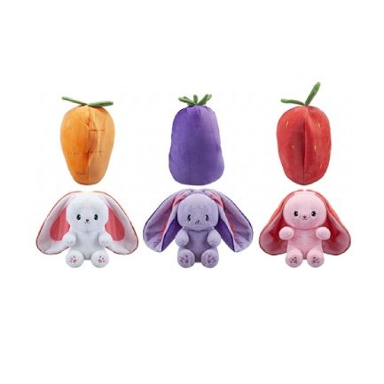 PMS Zip'Emals 20Cm Zippy Reversible Food Bunny Soft Plush (PM453452) (3 σχέδια - Τυχαία επιλογή) (1τμχ.)