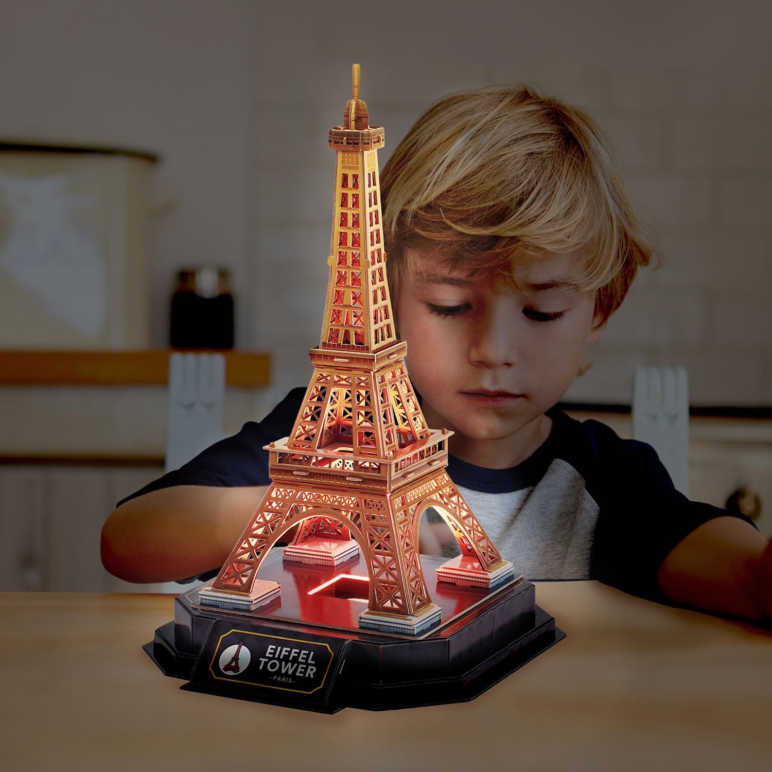 Παζλ 3D Cubic Fun Eiffel Tower LED Night Edition (L534h) 51 Pieces - Image 5