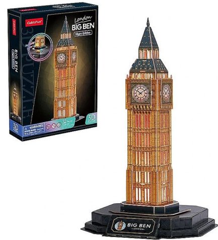 Παζλ 3D Cubic Fun Big Ben (night Version) Puzzle 3D 32pcs (L537h)