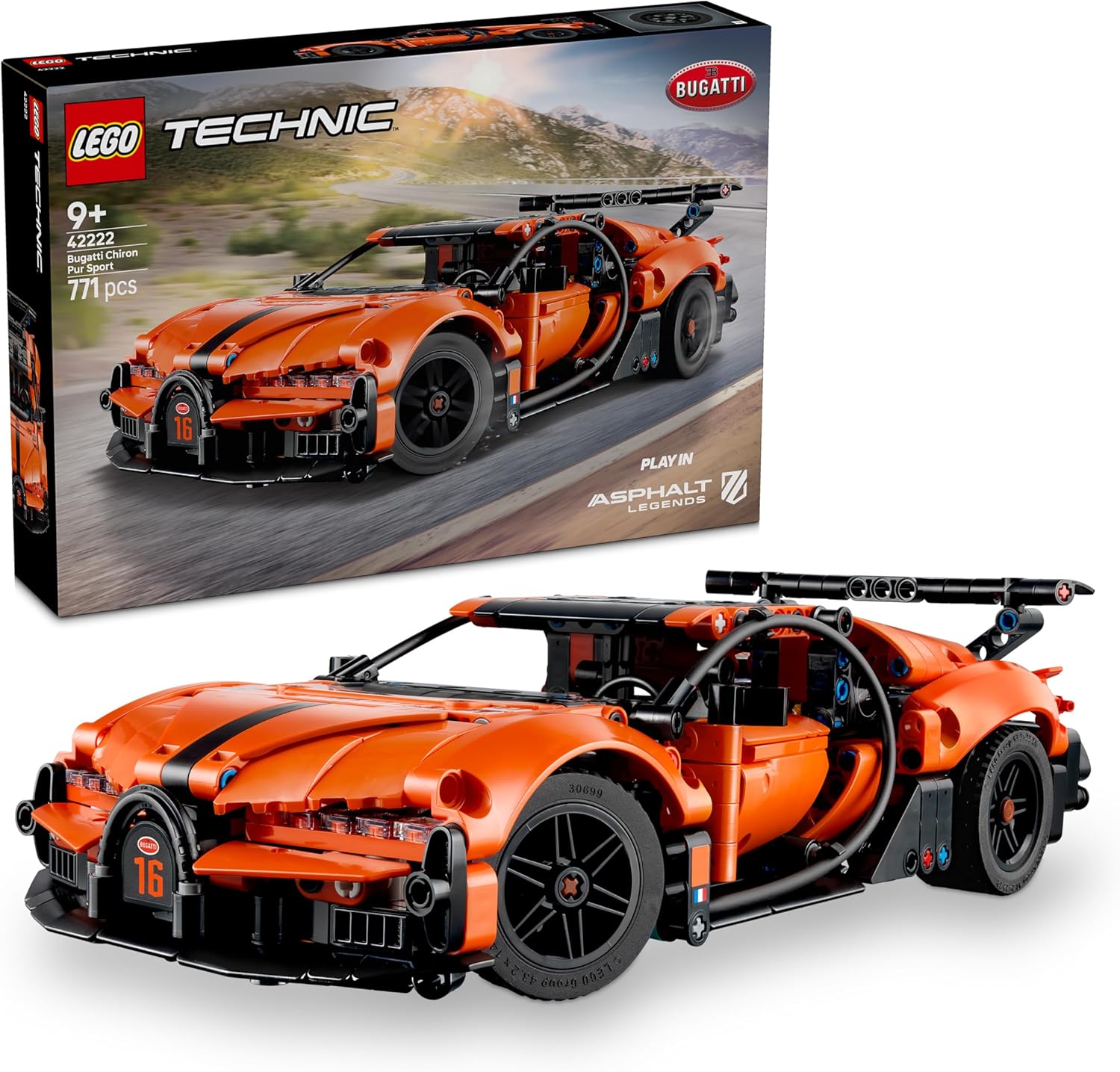 LEGO® Technic Bugatti Chiron Pur Sport Hypercar (42222)