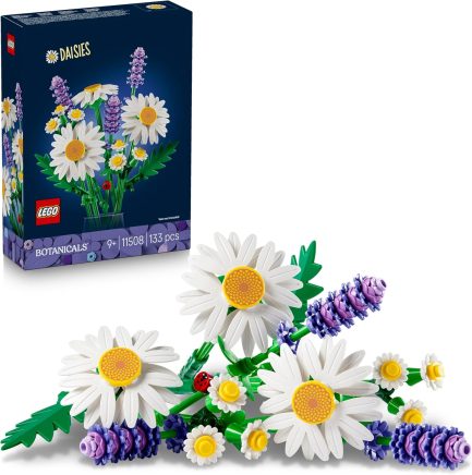 LEGO® Botanicals Daisies - Artificial Flower Bouquet w/Faux Daisies & Lavender(11508)