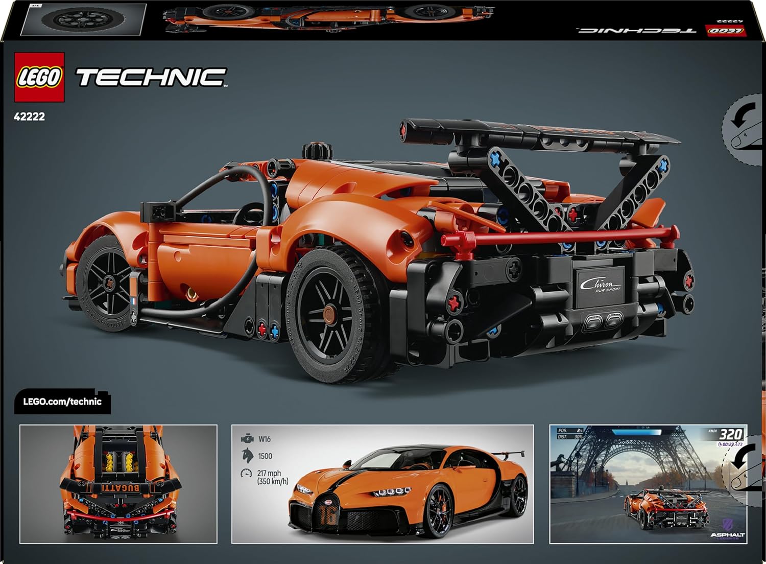 LEGO® Technic Bugatti Chiron Pur Sport Hypercar (42222) - Image 2