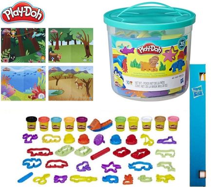 Παιχνιδολαμπάδα Hasbro Play-Doh: Animal Discovery Bucket (Excl.F) (E2388)