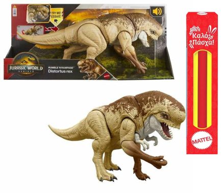 Παιχνιδολαμπάδα Φιγούρα Δράσης Jurassic World Rebirth Rumble N Rampage Distortus Rex Jurassic World με Ήχους (JGB58)