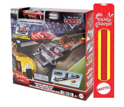 Παιχνιδολαμπάδα Mattel Disney: Cars Lightning McQueen - Piston Cup Launching Playset (JDJ02)