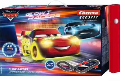 Παιχνιδολαμπάδα Carrera GO Set: Disney Cars - Glow Racers Lightning McQueen VS Jackson Storm - Battery Operated (20063521)