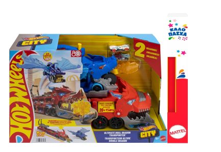 Παιχνιδολαμπάδα Mattel Hot Wheels: City - Απολυτή Νταλίκα Με Διπλό Δράκο (JBM72)
