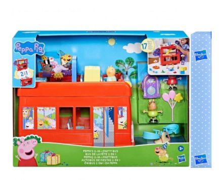 Παιχνιδολαμπάδα Hasbro Peppa Pig: Peppas 2-In-1 - Party Bus Playset (F8881)