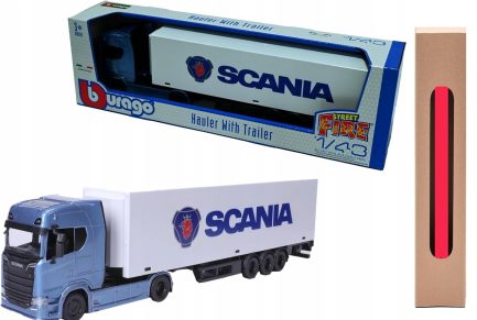 Παιχνιδολαμπάδα Bburago 1/43 Αυτοκινητάκι Hauler Trailer Scania 770s για 3+ Ετών (18/31480)