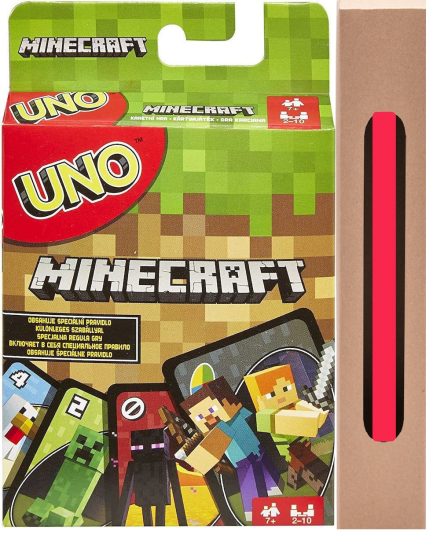 Παιχνιδολαμπάδα Mattel Επιτραπέζιο Παιχνίδι Uno Minecraft Παίκτες για 2-10 Παίκτες 7+ Ετών (FPD61)