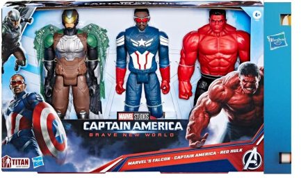 Παιχνιδολαμπάδα Hasbro Marvel Titan Heroes: Captain America Brave New World – Marvel’s Falcon/Captain America/Red Hulk Action Figures (F9295)