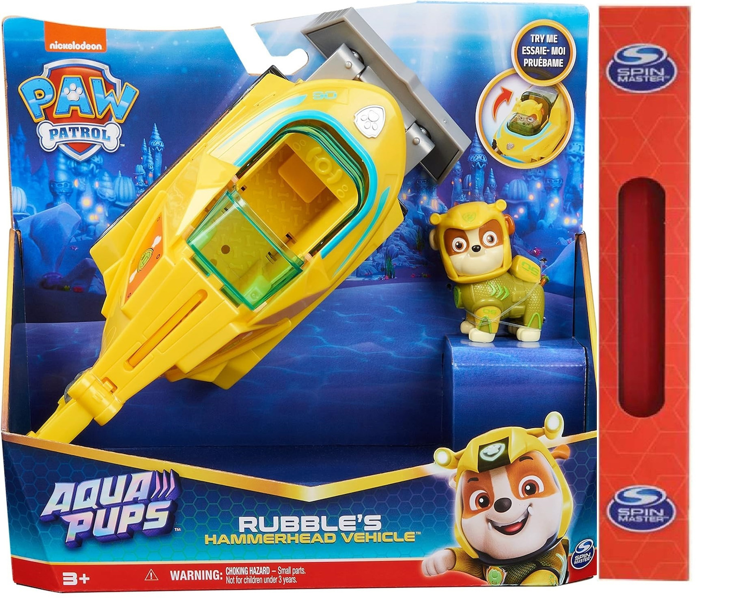 Παιχνιδολαμπάδα Spin Master Paw Patrol: Aqua Pups – Rubble’s Hammerhead Vehicle (20139010)
