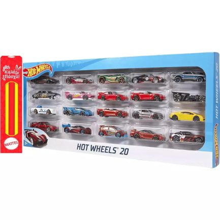 Παιχνιδολαμπάδα Mattel Hot Wheels: Αυτοκινητάκια Σετ Των 20 (H7045)