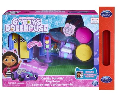 Παιχνιδολαμπάδα Spin Master Gabby's Dollhouse: 'Carlita Purr-ific' Play Room Deluxe Room Set (6064149)