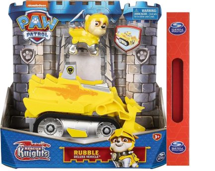 Παιχνιδολαμπάδα Spin Master Paw Patrol: Rescue Knights - Rubble Deluxe Themed Vehicle (20133699)