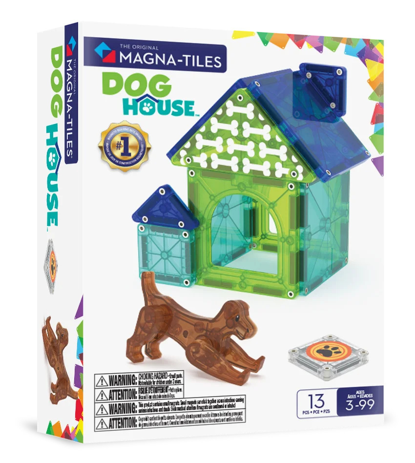Magna-Tiles Μαγνητικό Παιχνίδι Κατασκευών Dog House 13 Τεμάχια για Παιδιά 3+ Ετών (252013DH)