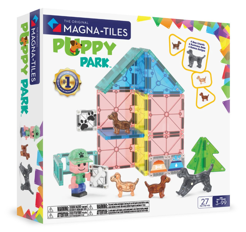 Magna-Tiles Μαγνητικό Παιχνίδι Κατασκευών Puppy Park 27 Τεμάχια για Παιδιά 3+ Ετών (252027DD)
