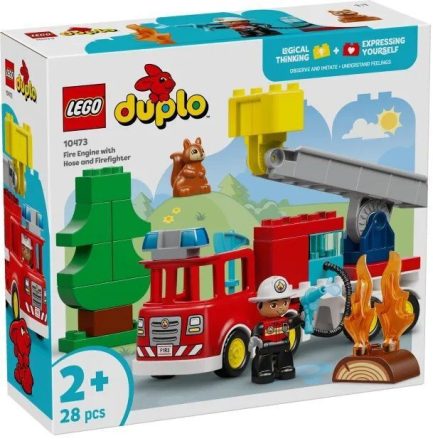 LEGO® DUPLO® Town:Πυροσβεστικό Όχημα με Μάνικα και Πυροσβέστη (10473)