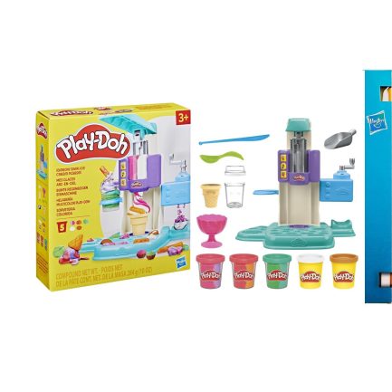 Παιχνιδολαμπάδα Hasbro Play-Doh: Rainbow Swirl Ice Cream Playset (G0028)
